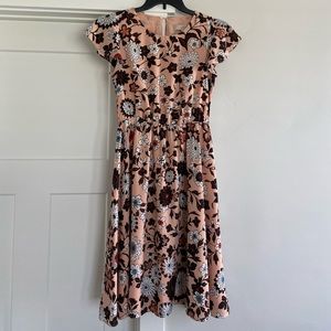 LOFT Pink Floral Dress
